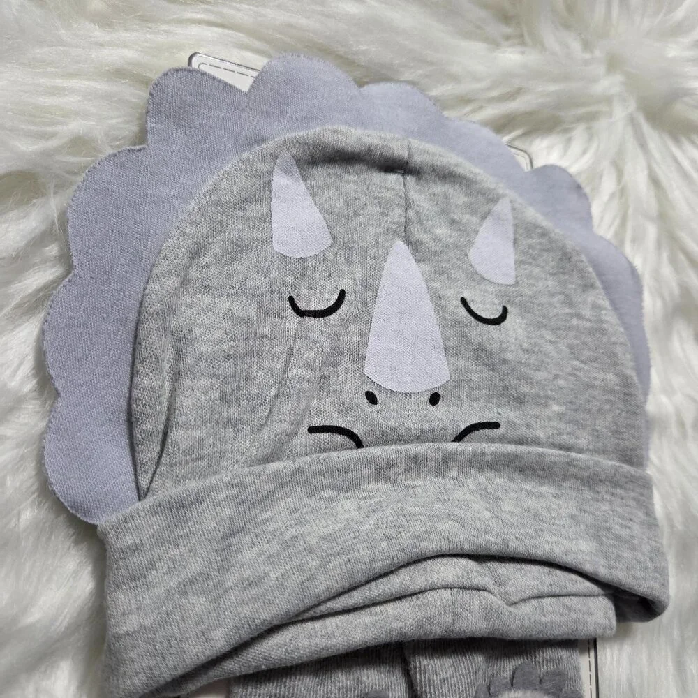 Baby Dino Themed Hat & Socks